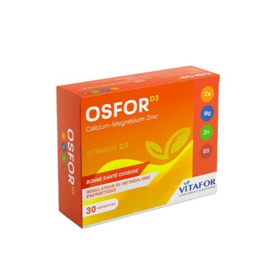 VITAFOR Osfor D3 Boite 30 Comprimes (Calcium+Magnesium+5Mg Zinc+D3)