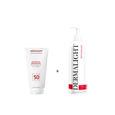DERMALIGHT Coffret Crème solaire dépigmentante + Gel Nettoyant