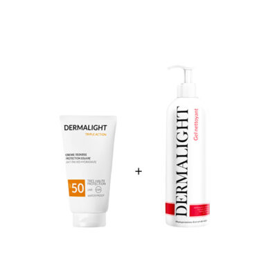 DERMALIGHT Coffret Creme Teintee Protectrice + Gel Nettoyant