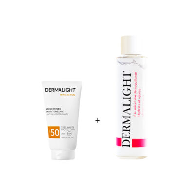 DERMALIGHT Coffret Creme Teintee Protectrice + Eau Micellaire