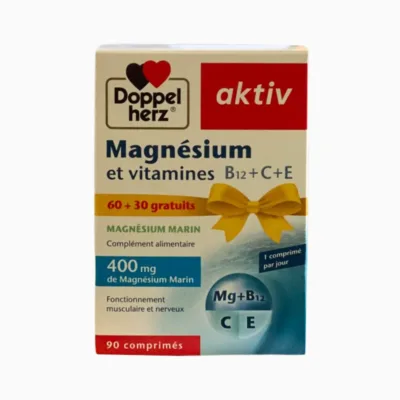 AKTIV MAGNESIUM VITAMINES B12+C+E BT 90CP (60+30GR