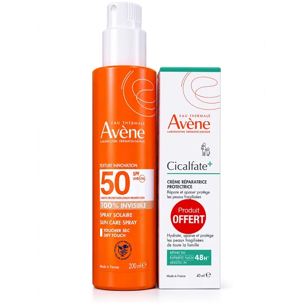 AVENE LAIT ECRAN 50 200ML+ LAIT + CICALFATE