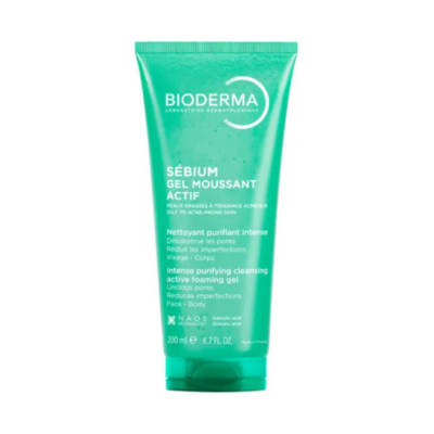 BIODERMA SEBIUM GEL MOUSSANT ACTIF TB 200ML