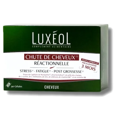 LUXEOL CHUTE DE CHEVEUX REACTIONNEL BT 90 GELULES
