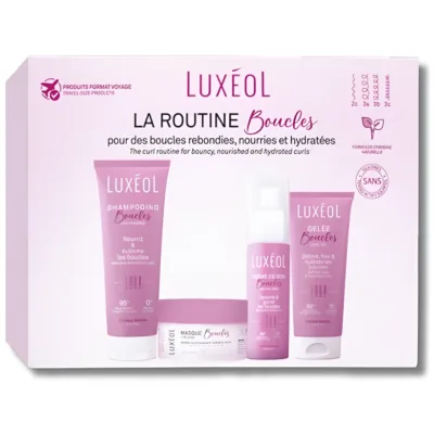 LUXEOL COFFRET LA ROUTINE BOUCLES ( FORMAT VOYAGE)